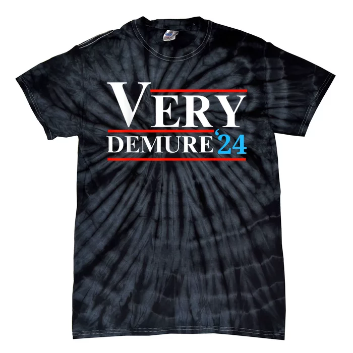 Very Demure Very Mindful Very Cutesy Trending 2024 Tie-Dye T-Shirt