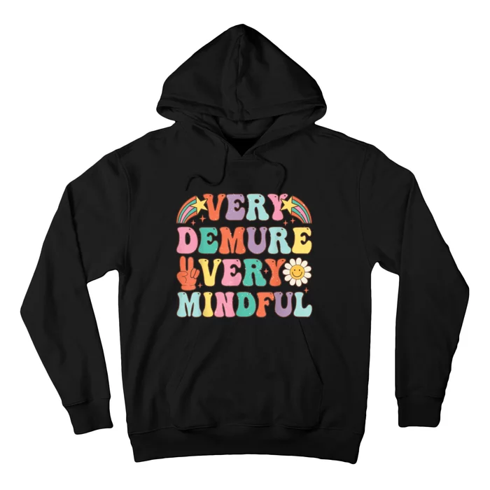 Very Demure Very Mindful Very Cutesy Trending 2024 Design Hoodie