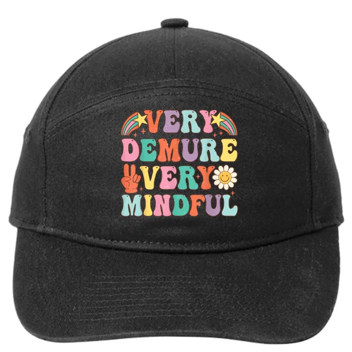 Very Demure Very Mindful Very Cutesy Trending 2024 Design 7-Panel Snapback Hat