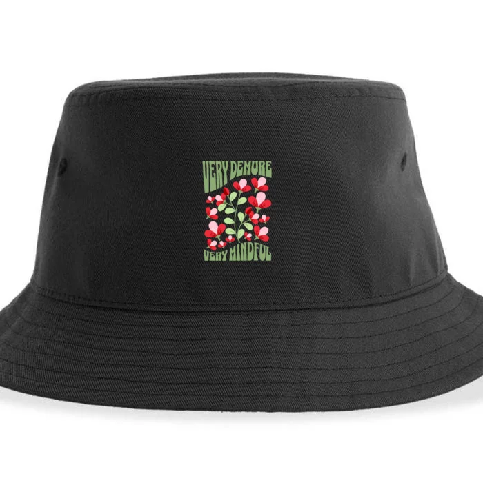 Very Demure Very Cutesy Very Mindful Funny Gen Z Trend Sustainable Bucket Hat