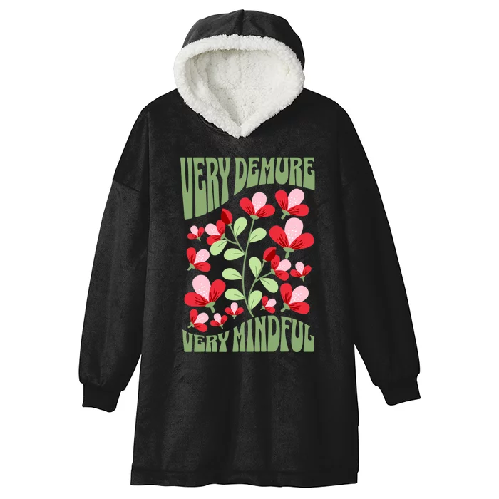 Very Demure Very Cutesy Very Mindful Funny Gen Z Trend Hooded Wearable Blanket