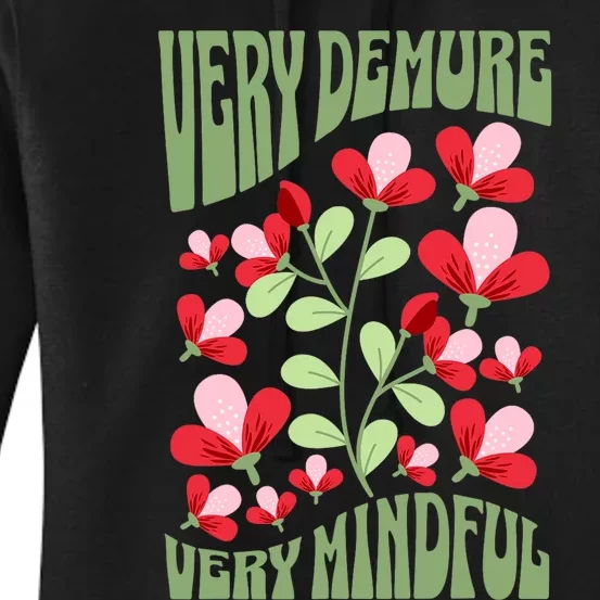 Very Demure Very Cutesy Very Mindful Funny Gen Z Trend Women's Pullover Hoodie