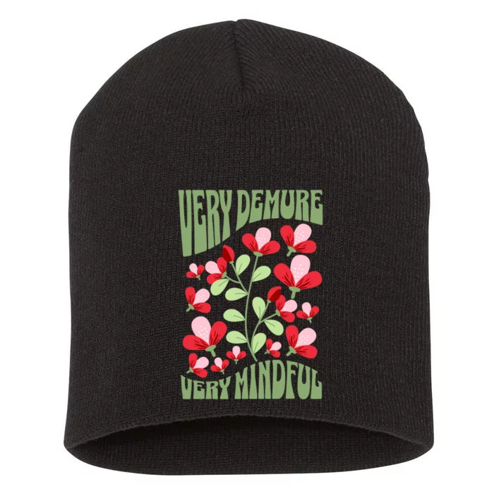 Very Demure Very Cutesy Very Mindful Funny Gen Z Trend Short Acrylic Beanie