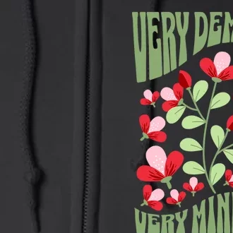 Very Demure Very Cutesy Very Mindful Funny Gen Z Trend Full Zip Hoodie