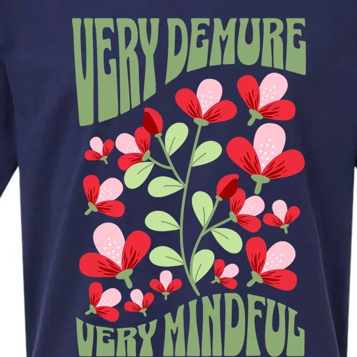 Very Demure Very Cutesy Very Mindful Funny Gen Z Trend Sueded Cloud Jersey T-Shirt