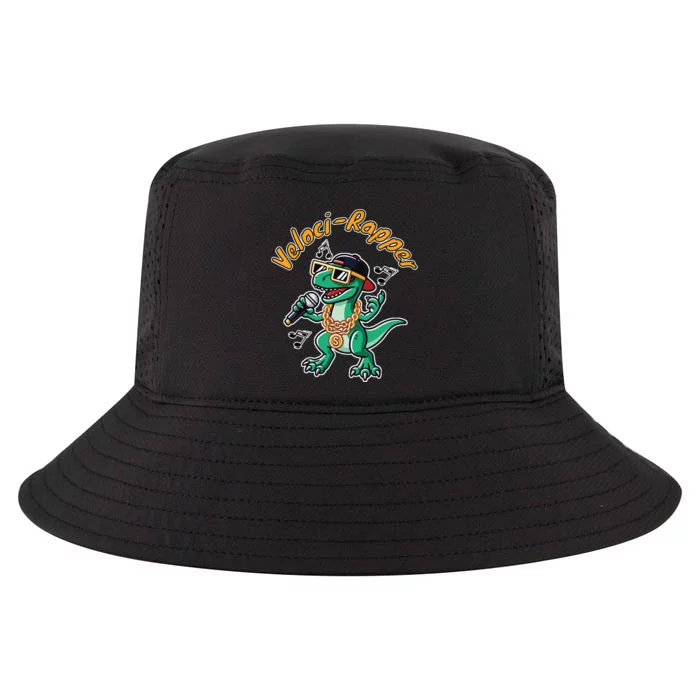 Velocirapper Dinosaur Velociraptor Rapping Cool Comfort Performance Bucket Hat