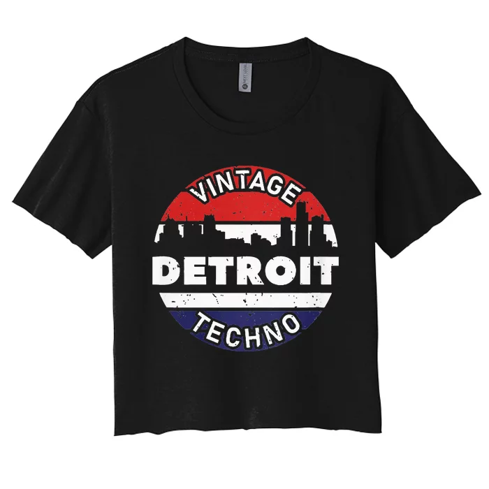 Vintage Detroit Women's Crop Top Tee