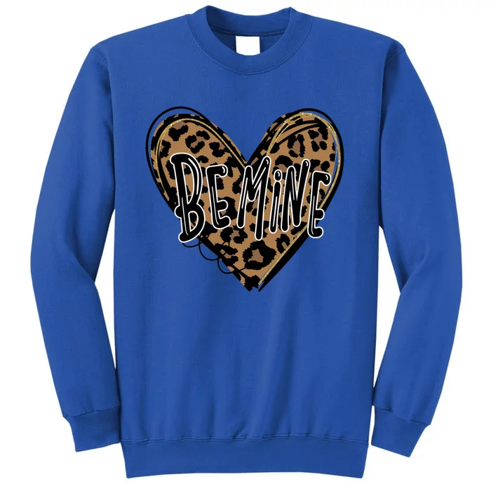 Valentine's Day Vintage Be Mine Leopard Heart Gift Tall Sweatshirt