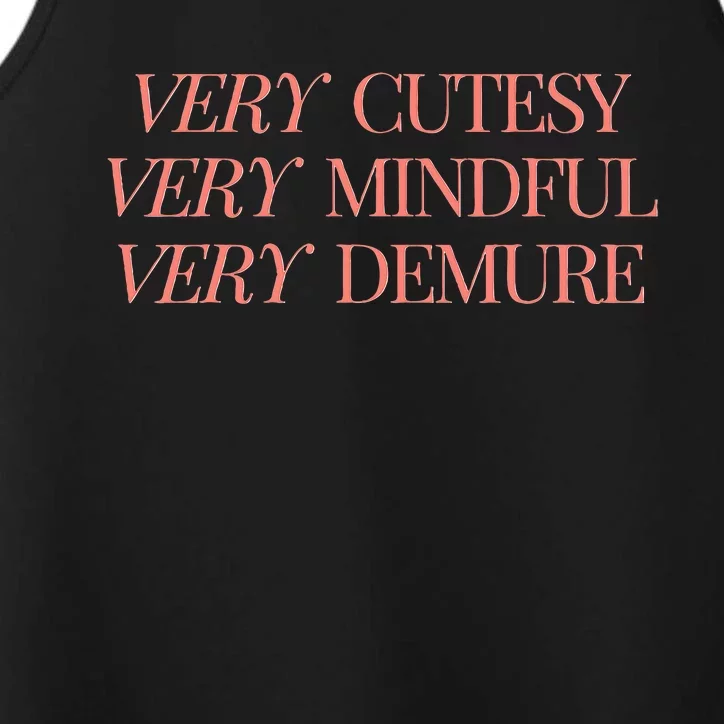 Very Demure Very Mindful Very Cutesy Performance Tank