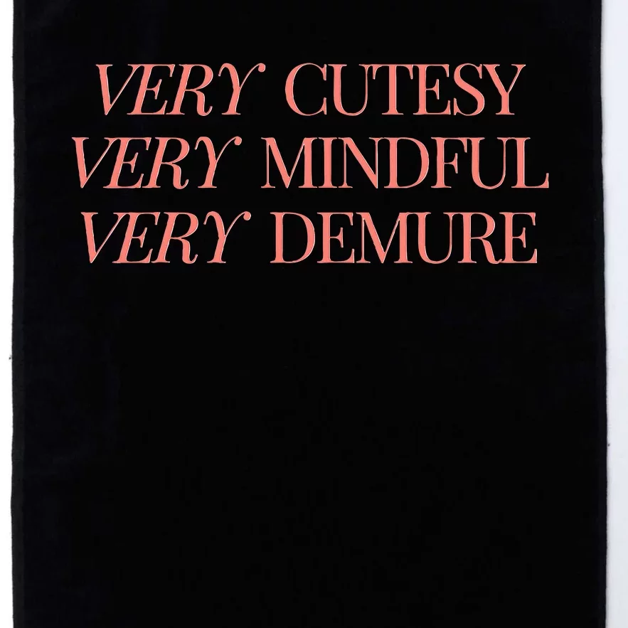 Very Demure Very Mindful Very Cutesy Platinum Collection Golf Towel