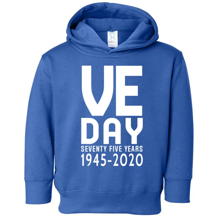 Ve Day Victory In Europe 75 Year Anniversary Gift Toddler Hoodie