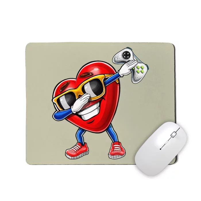 Valentines Day Video Game Dabbing Heart Gamer Gifts Mousepad