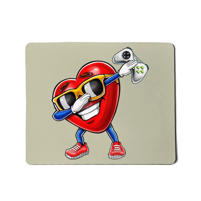 Valentines Day Video Game Dabbing Heart Gamer Gifts Mousepad