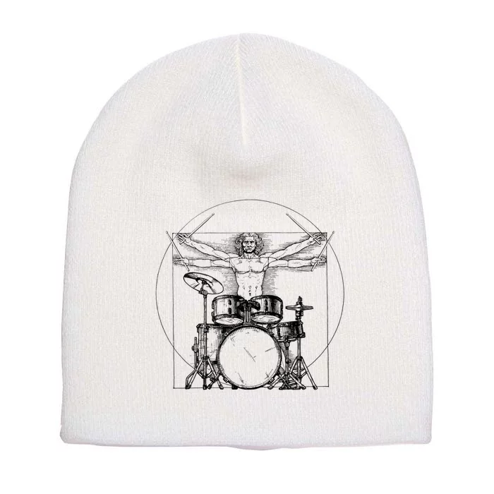 Vitruvian Drummer Vitruvian Man Drummer Drum Set Short Acrylic Beanie