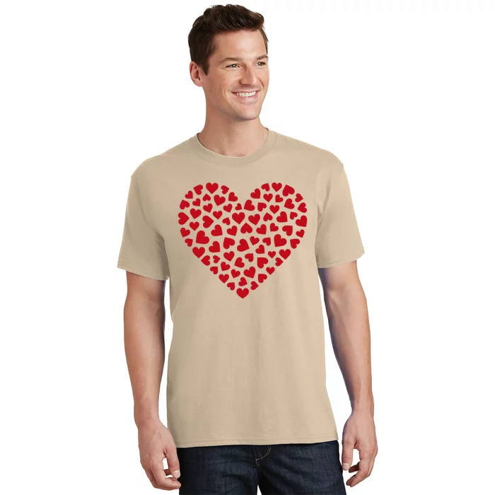 Valentines Day Women Red Love Heart Graphic T-Shirt