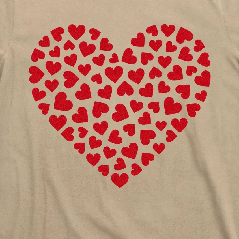 Valentines Day Women Red Love Heart Graphic T-Shirt