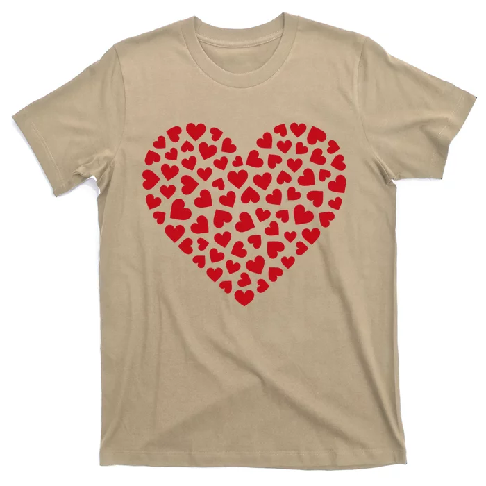 Valentines Day Women Red Love Heart Graphic T-Shirt