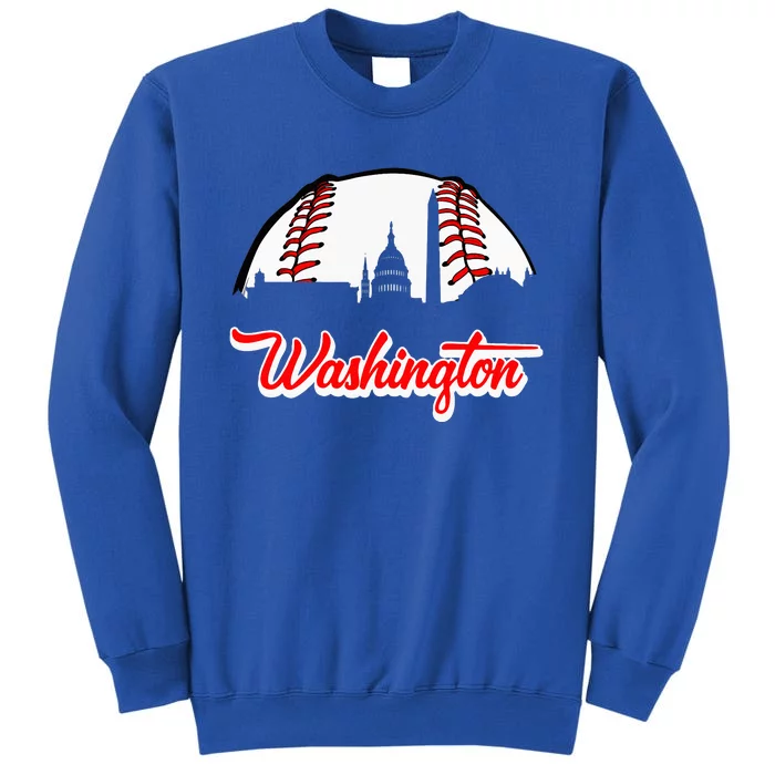 Vintage Distressed Washington Retro Baseball Usa Lover Tall Sweatshirt