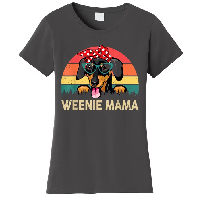 Vintage Dachshund Weenie Cute Mama Weiner Dog Mom Gift Women's T-Shirt