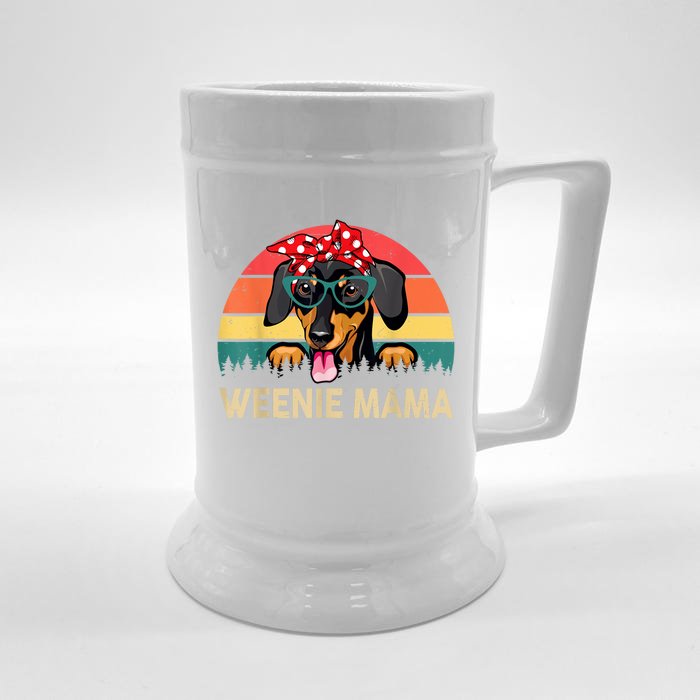 Vintage Dachshund Weenie Cute Mama Weiner Dog Mom Gift Front & Back Beer Stein