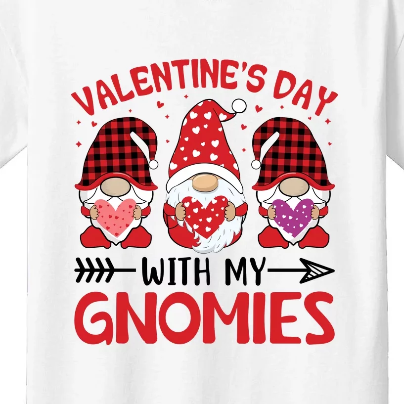 Valentine's Day With My Gnomies Gift Kids T-Shirt