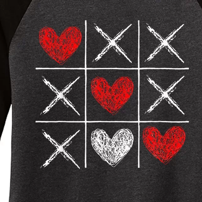 Valentines Day Xoxo Women's Tri-Blend 3/4-Sleeve Raglan Shirt