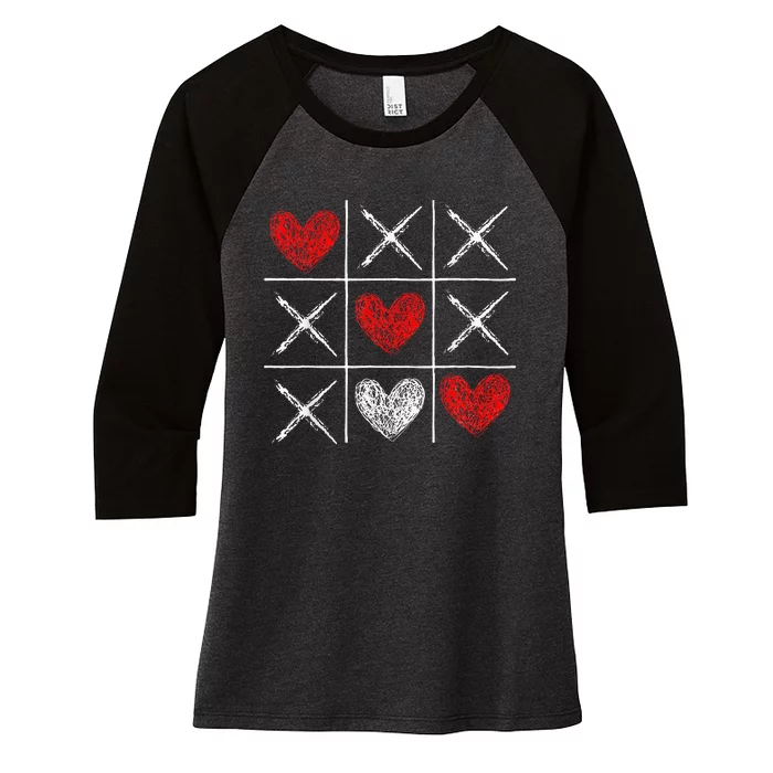 Valentines Day Xoxo Women's Tri-Blend 3/4-Sleeve Raglan Shirt