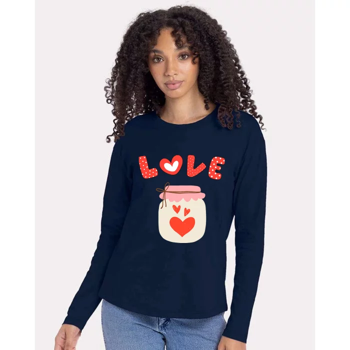 Valentine's Day You Are In My Favorite Love Jar Place Womens Cotton Relaxed Long Sleeve T-Shirt