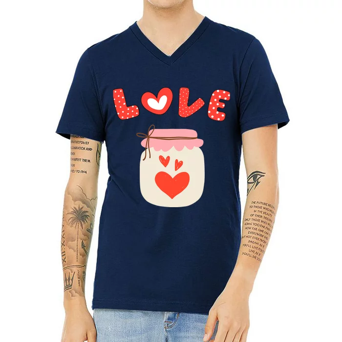 Valentine's Day You Are In My Favorite Love Jar Place V-Neck T-Shirt