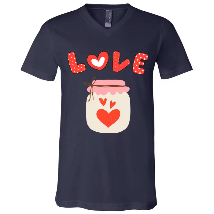 Valentine's Day You Are In My Favorite Love Jar Place V-Neck T-Shirt