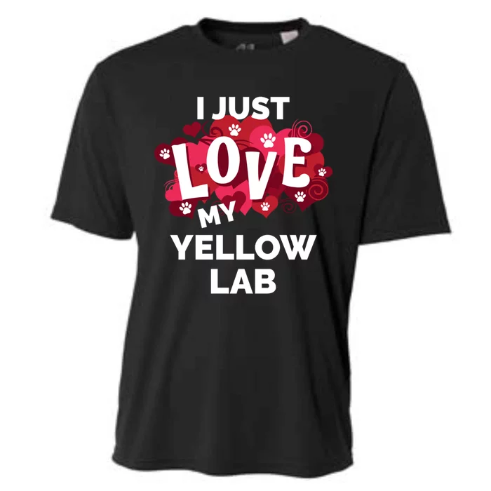 Valentine's Day Yellow Lab Labrador Dog Love Gift Funny Gift Cooling Performance Crew T-Shirt