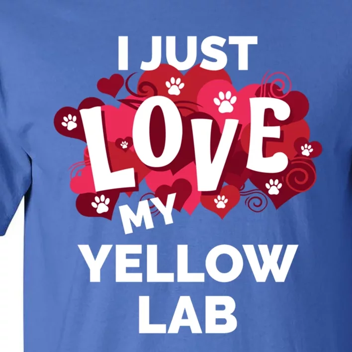 Valentine's Day Yellow Lab Labrador Dog Love Gift Funny Gift Tall T-Shirt