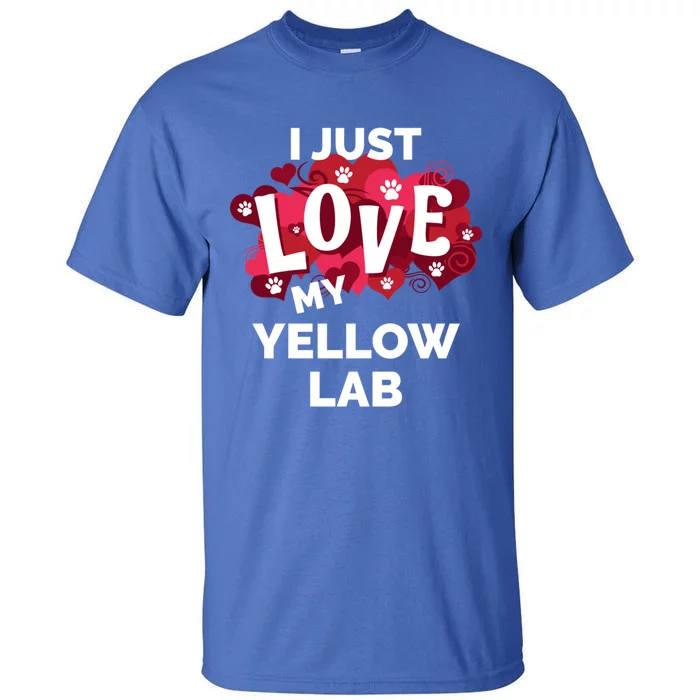 Valentine's Day Yellow Lab Labrador Dog Love Gift Funny Gift Tall T-Shirt