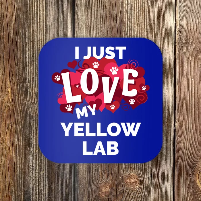 Valentine's Day Yellow Lab Labrador Dog Love Gift Funny Gift Coaster