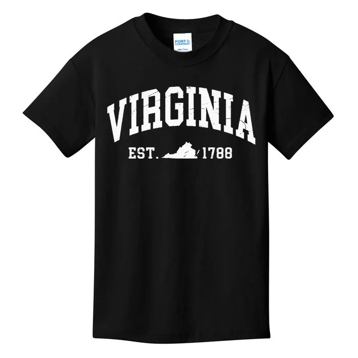 Virginia Est 1788 Distressed Worn Design Classic Kids T-Shirt