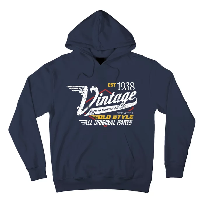 Vintage Est 1938 Top Notch Old Style Dad Gift 85th Birthday Hoodie