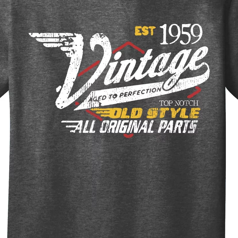 Vintage Est 1959 Top Notch Old Style Dad Gift 64th Birthday T-Shirt