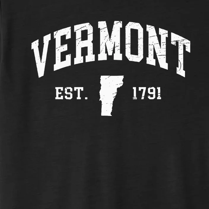 Vermont Est. 1791 Distressed Worn Design Classic ChromaSoft Performance T-Shirt