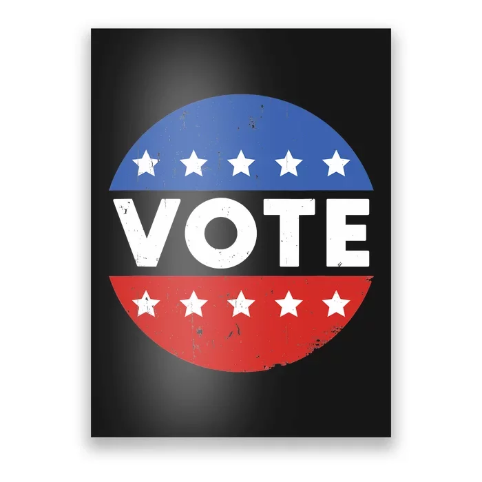 Vote Election 2024 Voter Vintage Button Poster