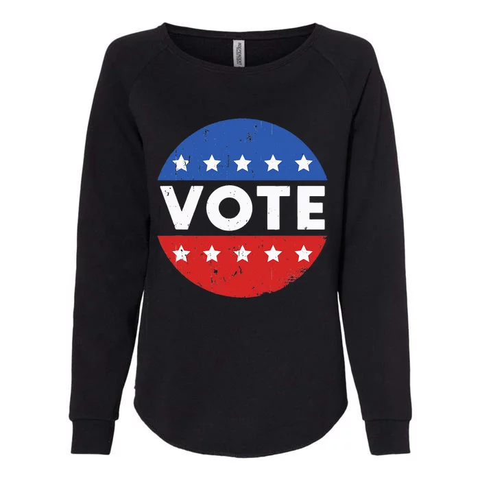 Vote Election 2024 Voter Vintage Button Womens California Wash Sweatshirt