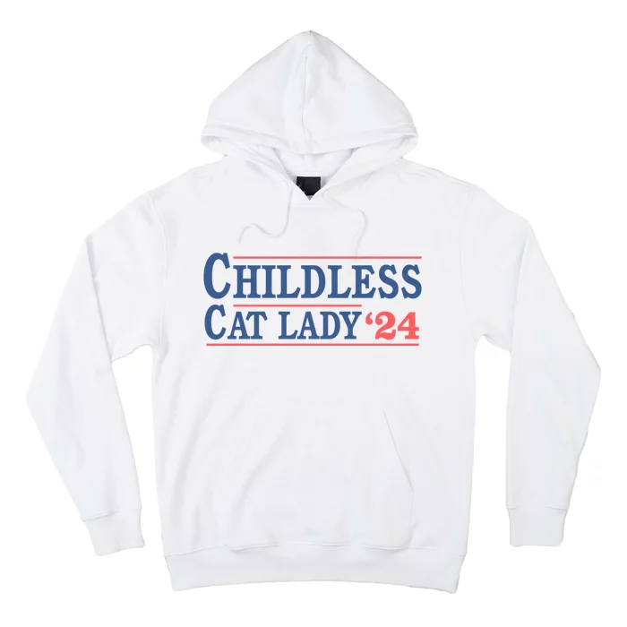 Voting Election 2024 Childless Cat Lady Voting Election 2024 Usa Hoodie