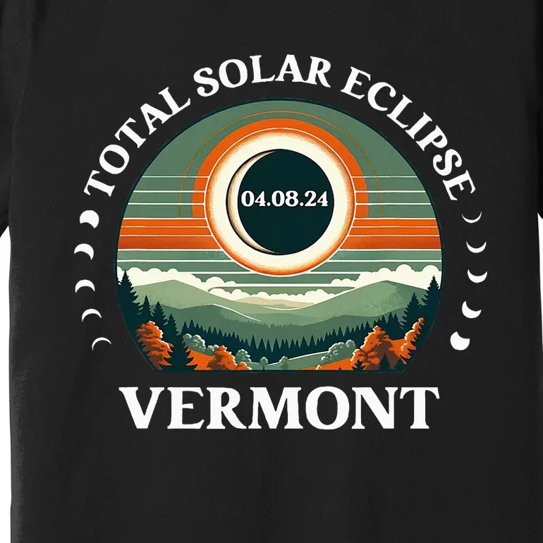 Vermont Eclipse 4.08.24 America Total Solar Eclipse 2024 Premium T-Shirt