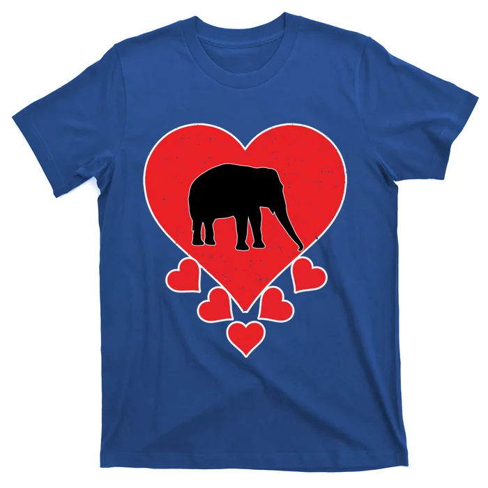 Vintage Elephant Animal Lover Valentine's Day Elephant Gift T-Shirt