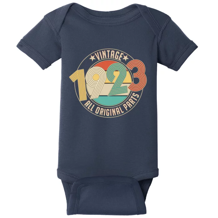 Vintage Emblem All Original Parts 1923 100th Birthday Baby Bodysuit