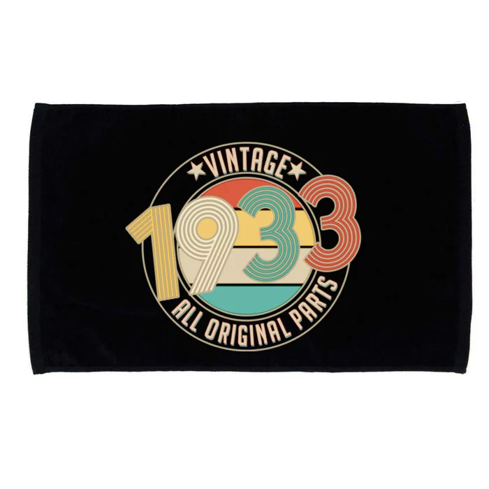 Vintage Emblem All Original Parts 1933 90th Birthday Microfiber Hand Towel