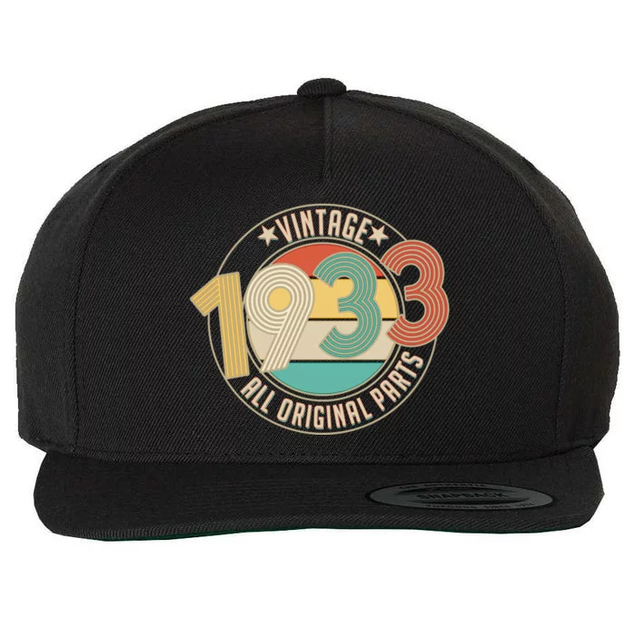 Vintage Emblem All Original Parts 1933 90th Birthday Wool Snapback Cap