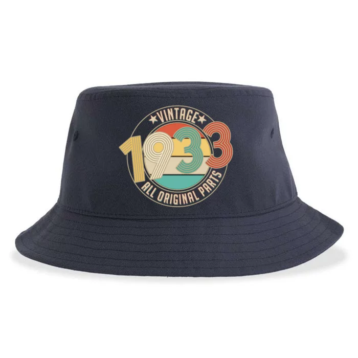 Vintage Emblem All Original Parts 1933 90th Birthday Sustainable Bucket Hat