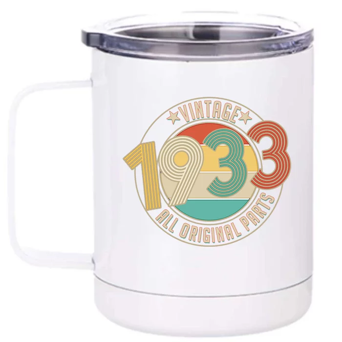 Vintage Emblem All Original Parts 1933 90th Birthday Front & Back 12oz Stainless Steel Tumbler Cup