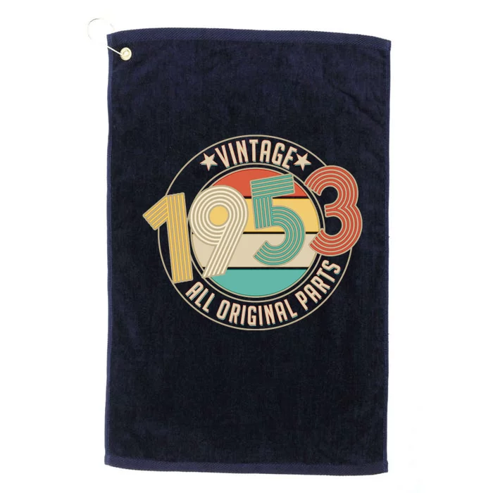 Vintage Emblem All Original Parts 1953 70th Birthday Platinum Collection Golf Towel