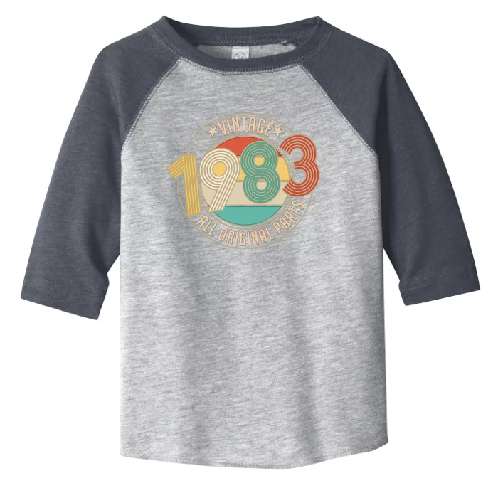 Vintage Emblem All Original Parts 1983 40th Birthday Toddler Fine Jersey T-Shirt